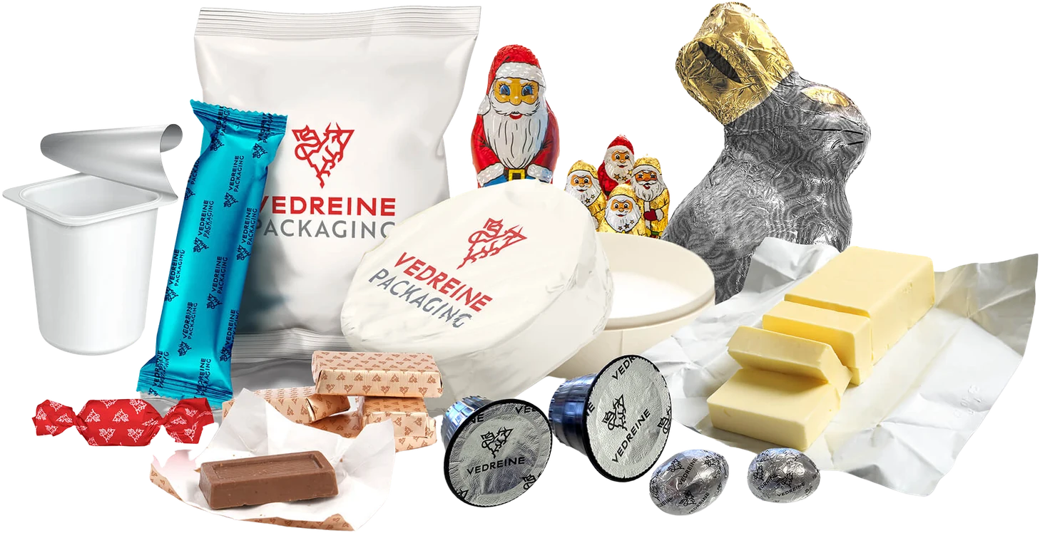 Aluminium packaging for chocolate and dairy